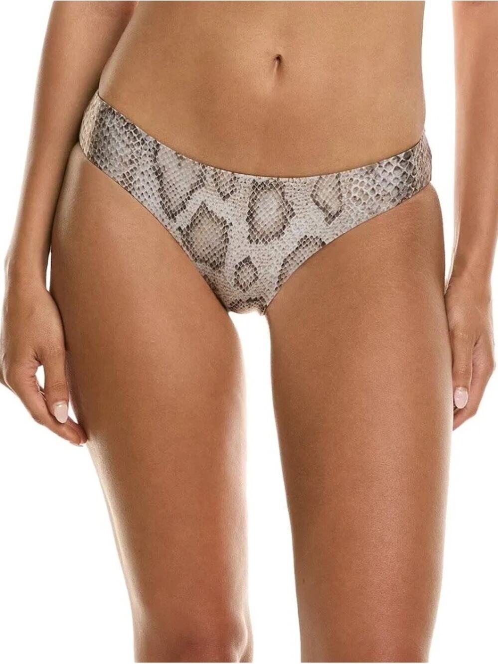 NWT Mara Hoffman Dori Sand Multi Snake Print Bikini Bottoms Animal Wide Band XL